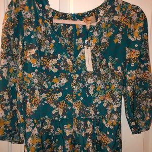 NWT Anthropologie Kachel Jumpsuit 70/30 viscose/silk size 4